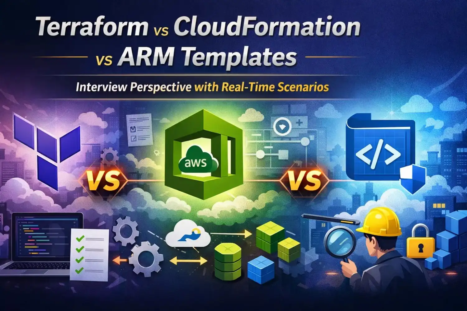 Terraform vs CloudFormation vs ARM Templates – Interview Perspective with Real-Time Scenarios