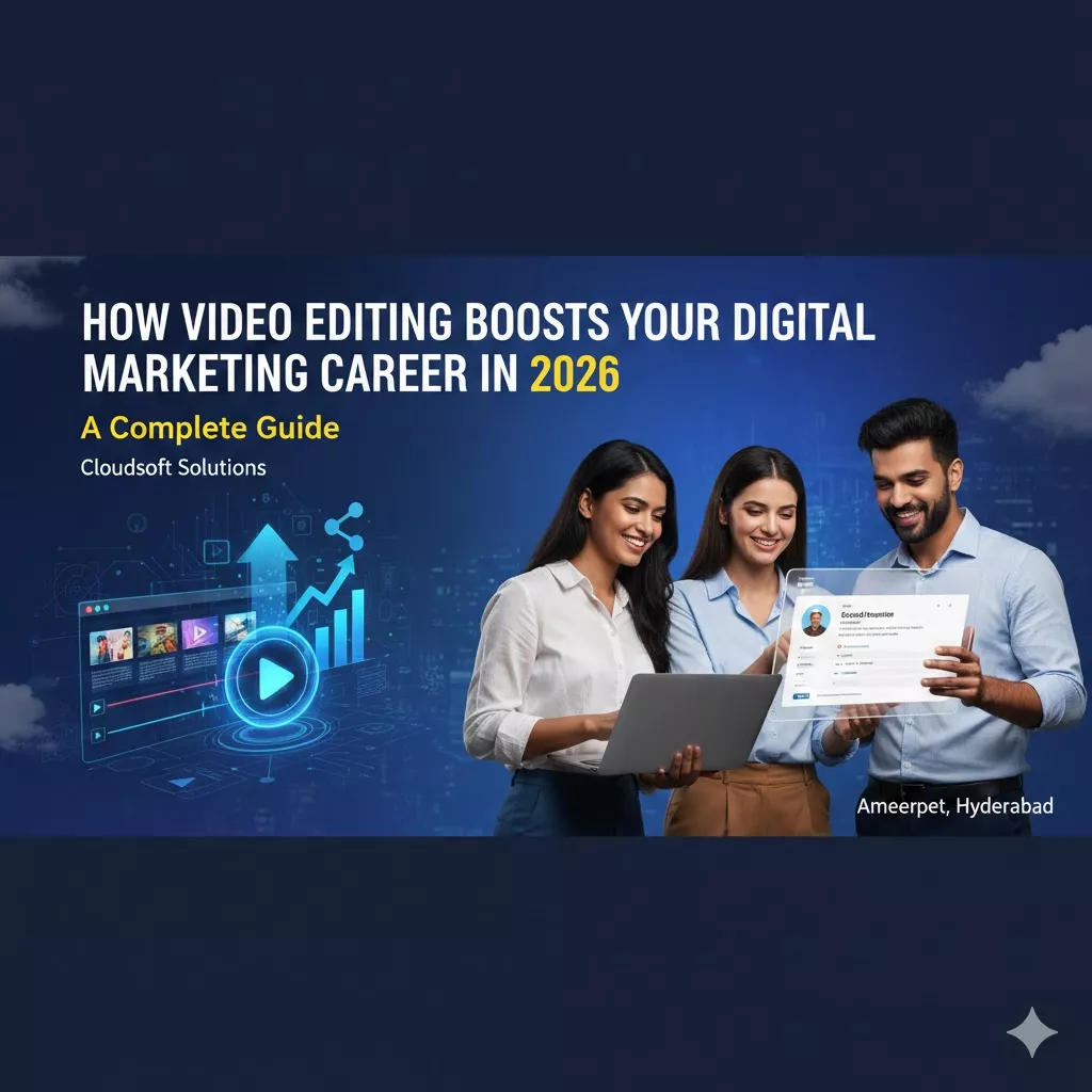 How Video Editing Boosts Your Digital Marketing Career in 2026: A Complete Guide from Cloudsoft Solutions, Ameerpet, Hyderabad